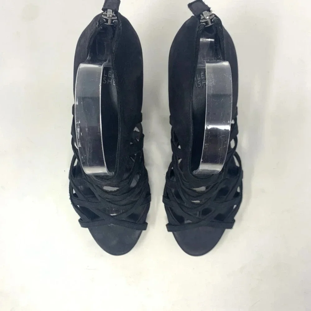 Eileen Fisher Caged Lattice Wedge‎ Sandals Black